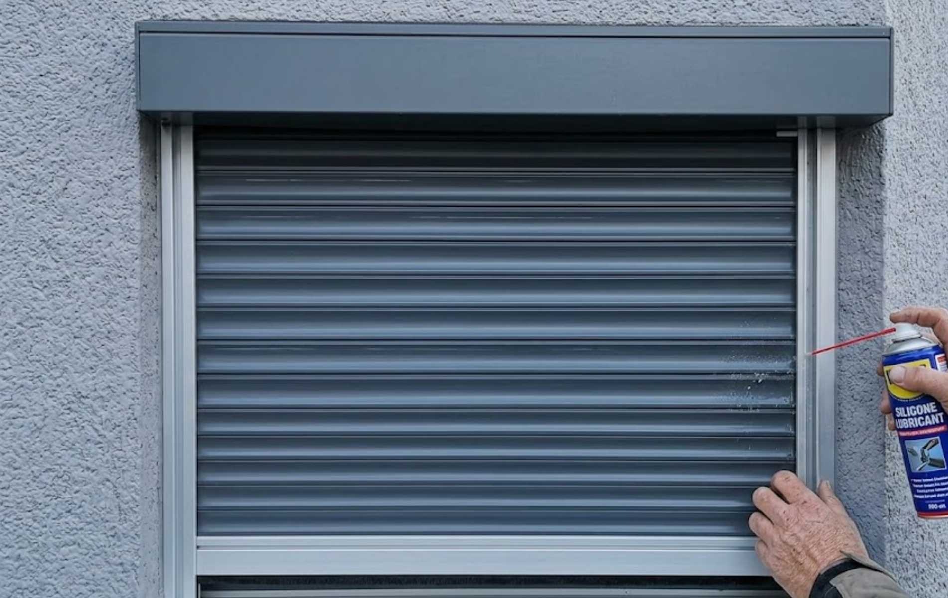 Lubricating roller shutter tracks in winter