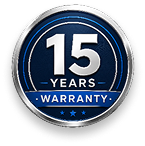 15 years warranty badge